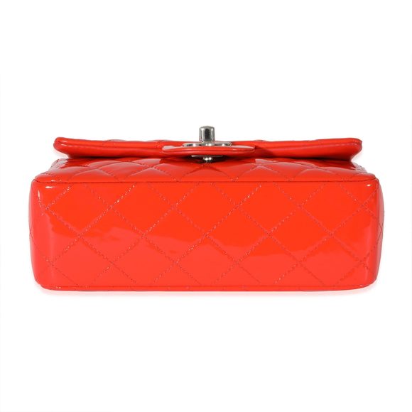 Chanel Orange Patent Rectangular Mini Flap - Picture 6 of 9